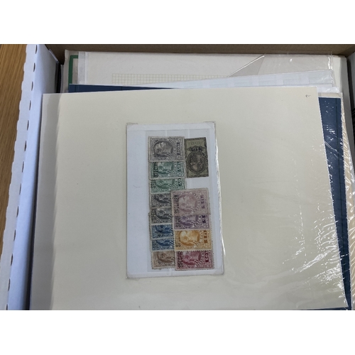 6 - STAMPS : WORLD, box with some interesting and usual material. Mixed condition in parts (some Germany... 