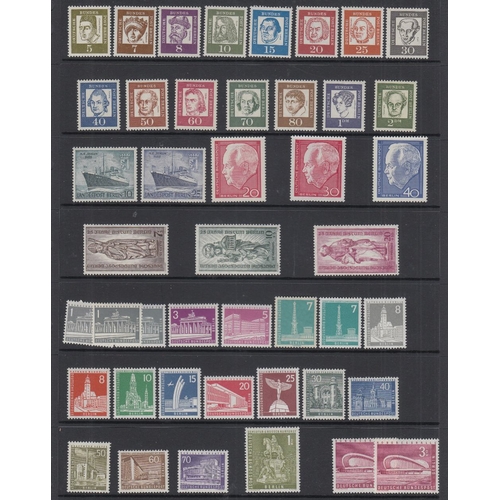 384 - STAMPS GERMANY A fine U/M selection on 14 Hagner stock pages with West Germany, West Berlin & some E... 