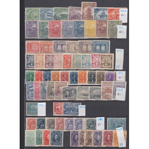 21 - STAMPS : SOUTH AMERICA, mint & used accumulation on five double-sided stock pages, ranging from 1880... 