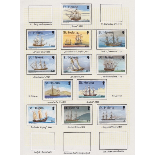 534 - STAMPS ST HELENA : A fine U/M selection of QEII issues on stock pages and album pages. With many use... 