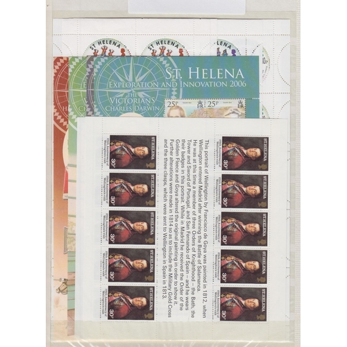 534 - STAMPS ST HELENA : A fine U/M selection of QEII issues on stock pages and album pages. With many use... 