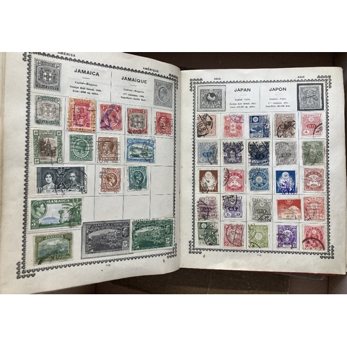 22 - STAMPS : WORLD, three 'old time' stamp albums including a Lincoln, Royal and a Schaubek. Various min... 