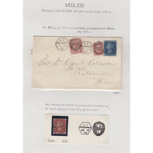 144 - STAMPS GREAT BRITAIN : Album of postal history mainly instructional marks etc. Pre-stamp through to ... 