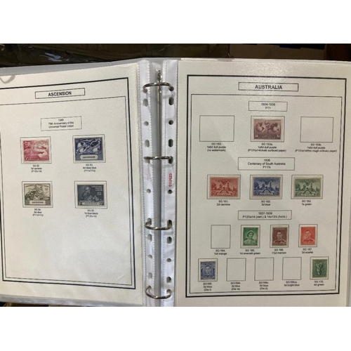 3 - STAMPS : COMMONWEALTH GVI mint collection in six homemade albums and pages, mainly part sets but the... 