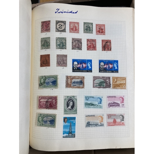 20 - STAMPS : Mixed box of eleven albums, worth viewing as better stamps spotted, better than average sma... 