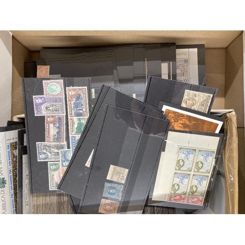 4 - STAMPS : WORLD, box with 345 stockcards with some very useful and better sets and singles including ... 