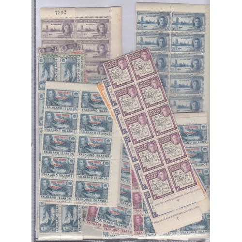 10 - STAMPS : British Commonwealth collection of GVI with many large mint blocks etc (100's)