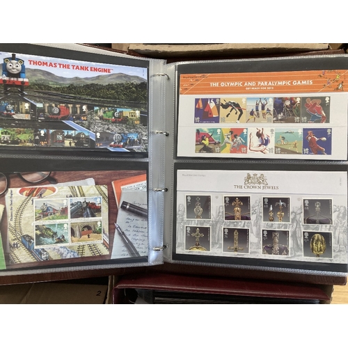 121 - STAMPS GREAT BRITAIN : First Day Covers in two large boxes with some Presentation Packs including Ma... 