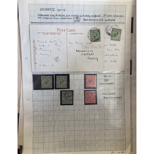 142 - STAMPS GREAT BRITAIN Box with mostly used commemorative sets on album pages, but also some QV-GV use... 