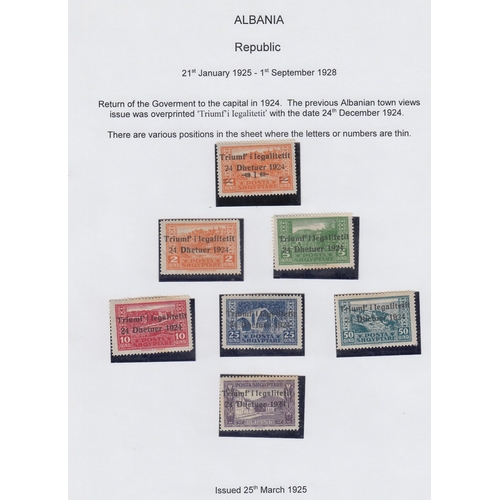 19 - STAMPS : Albania and the Balkan mint and used collection on album pages in black album from early to... 