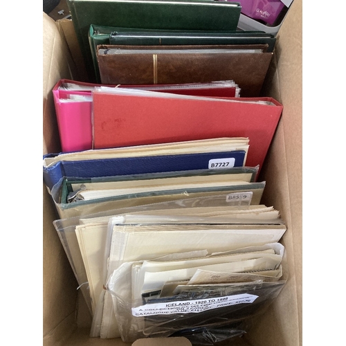 36 - STAMPS : Mixed box of albums and stockbooks, Iceland, Ireland, Isreal etc