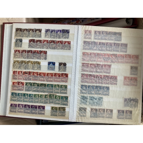 37 - STAMPS : Mixed box of various albums, Netherlands, New Zealand, Switzerland, Spain etc, early to mod... 