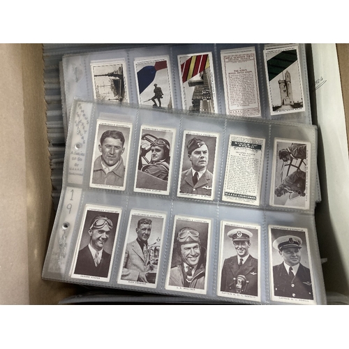 75 - CIGARETTE CARDS : Box with 117 sets all neatly displayed in cigarette card pages. Includes sets from... 