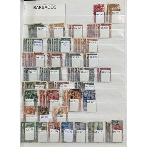 8 - STAMPS : Commonwealth mint and used in six stockbooks, plus a few stock cards, collectors duplicates... 