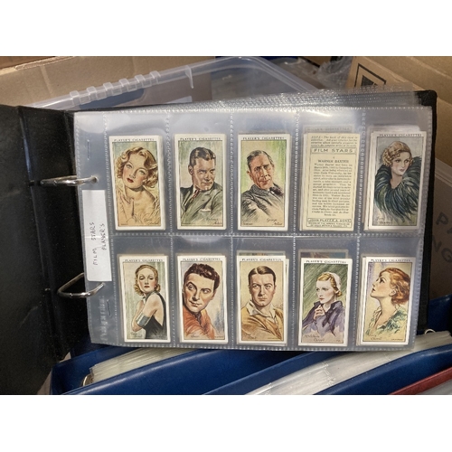 80 - CIGARETTE CARDS : Box with 57 sets, most in albums and all neatly displayed in cigarette card pages.... 