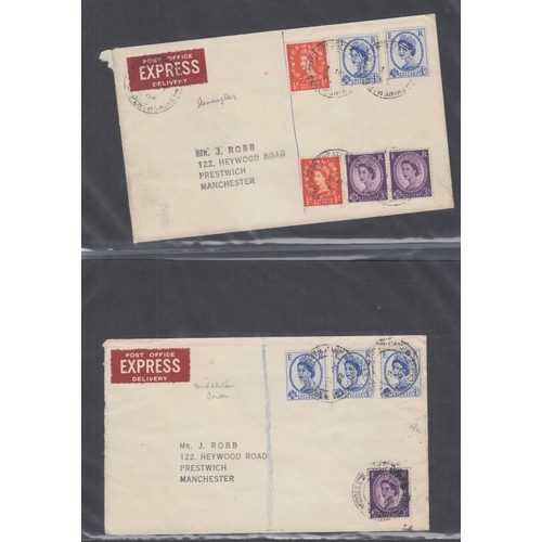 109 - STAMPS POSTAL HISTORY : Express Mail cover 1940's to 1970's 38 GB covers and 43 Foreign