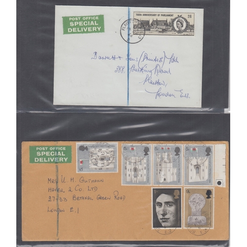 109 - STAMPS POSTAL HISTORY : Express Mail cover 1940's to 1970's 38 GB covers and 43 Foreign