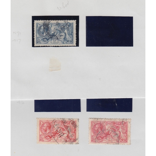 137 - STAMPS GREAT BRITAIN Home made album of GV to GVI definitives mint and used with shades and some con... 