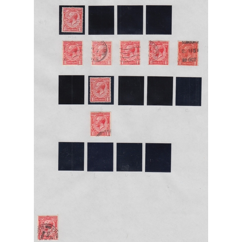 137 - STAMPS GREAT BRITAIN Home made album of GV to GVI definitives mint and used with shades and some con... 