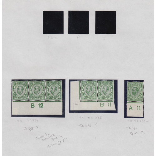 137 - STAMPS GREAT BRITAIN Home made album of GV to GVI definitives mint and used with shades and some con... 