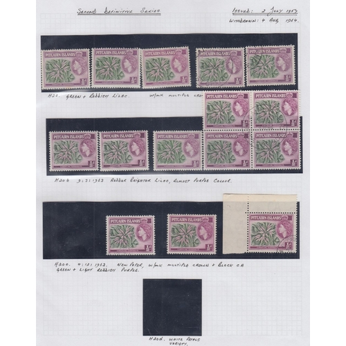 526 - STAMPS PITCAIRN : 1953 onwards mint and used collection including blocks and many sets to 8/-