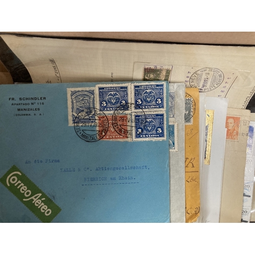 111 - STAMPS POSTAL HISTORY : Shoebox of World covers including Austria/Hungary printed stationery etc