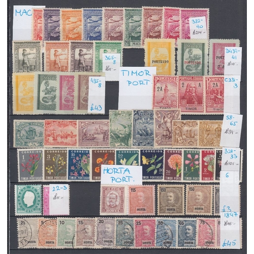 529 - STAMPS POTUGAL : A mint and used selection on nine double-sided stock pages with many useful and bet... 