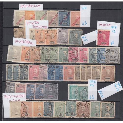 529 - STAMPS POTUGAL : A mint and used selection on nine double-sided stock pages with many useful and bet... 