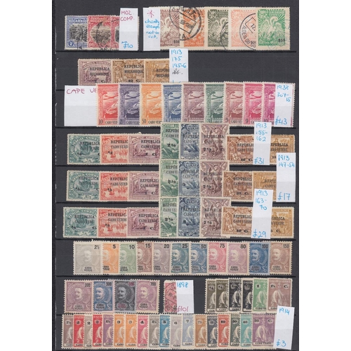 529 - STAMPS POTUGAL : A mint and used selection on nine double-sided stock pages with many useful and bet... 