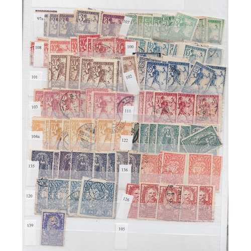 595 - STAMPS YUGOSLAVIA 1918-1962 duplicated selection in a large stockbook, with mint and used issues nea... 