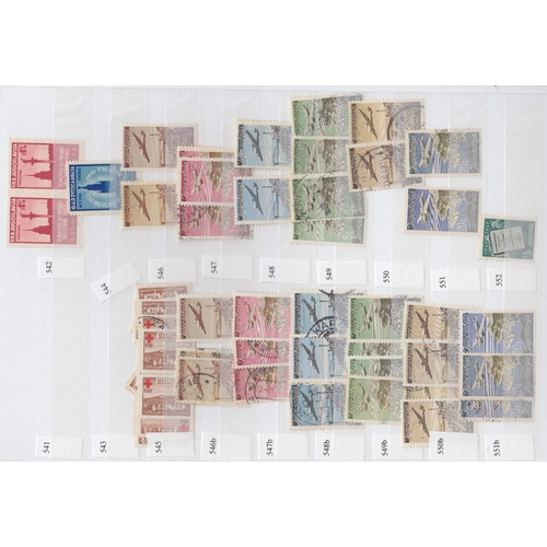 595 - STAMPS YUGOSLAVIA 1918-1962 duplicated selection in a large stockbook, with mint and used issues nea... 