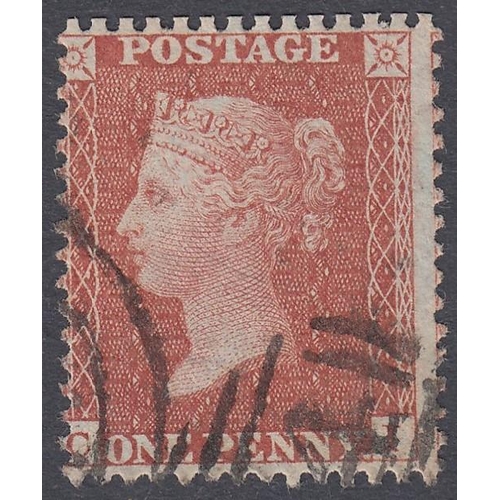 298 - STAMPS GREAT BRITAIN 1855 1d Red Brown Plate 9 matched pair of small crown and large crown wmks SG 2... 