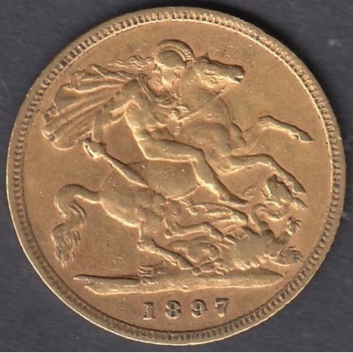 588 - COINS 1897 Gold Half Sovereign in good condition