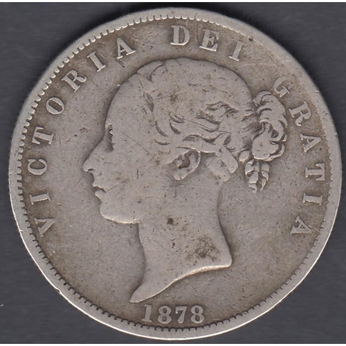 698 - COINS 1878 Victoria Silver Half Crown in F to VF condition