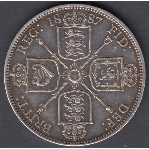 701 - COINS 1887 Victoria Silver Florin in VF to EF condition