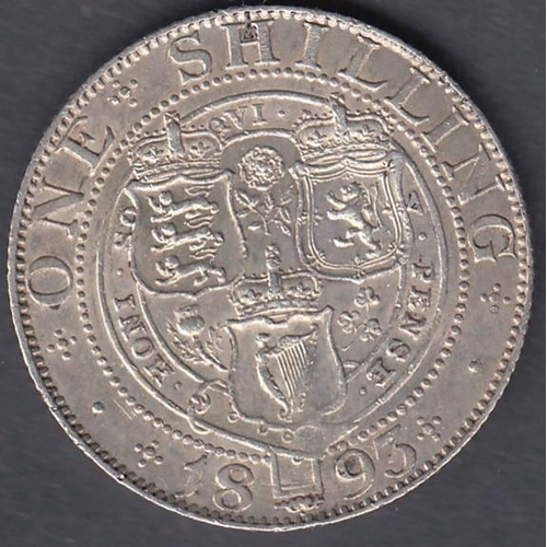 709 - COINS 1893 Victoria Shilling in VF to EF condition