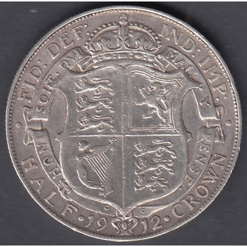 721 - COINS 1912 George V Silver Half Crown in VF to EF condition