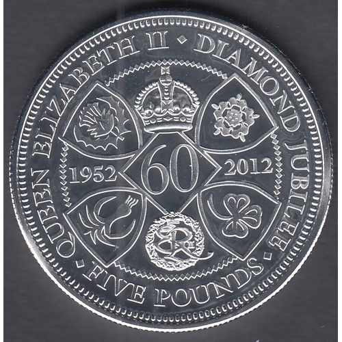 775 - COINS 2012 Silver Proof Diamond Jubilee £5 coin Tristan Da Chuna