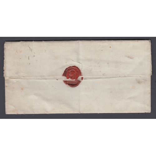 274 - POSTAL HISTORY GREAT BRITIAN 1841 unplated Penny Black on entire Caister to Brigg, Caister UDC to fr... 