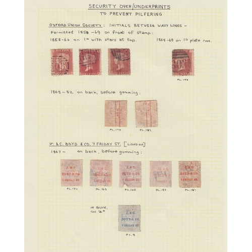 310 - STAMPS GREAT BRITAIN Security Over and Underprints mostly fine with OUS C Boyd etc plus couple of pr... 