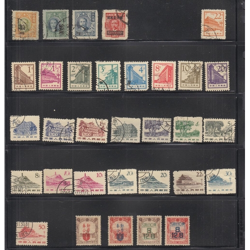 421 - STAMPS CHINA Early China stamps on seven double sided stock pages. mint and used, including mini-she... 