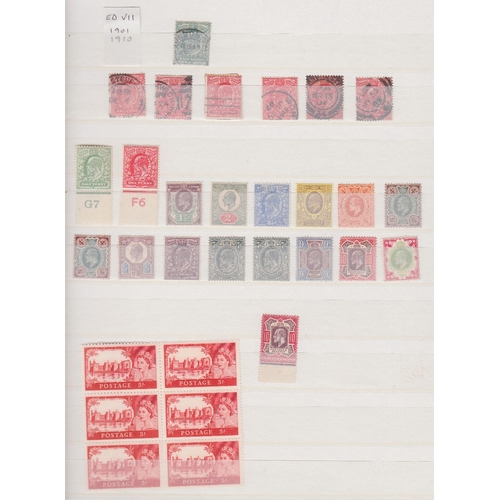 224 - STAMPS GREAT BRITAIN Mint and used collection in stockbook 1860's to 1980's, 1870 1/2d plate 6 mint,... 