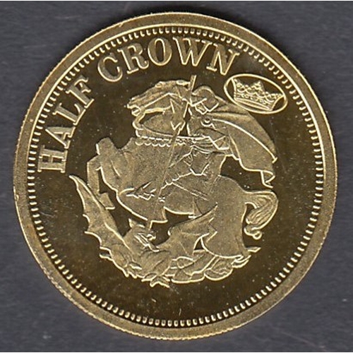 593A - COINS 9ct Gold 2009 St George and the Dragon Half Crown (1g)