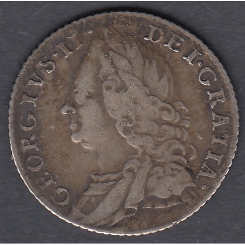 685 - COINS 1757 George II Sixpence in fine condition