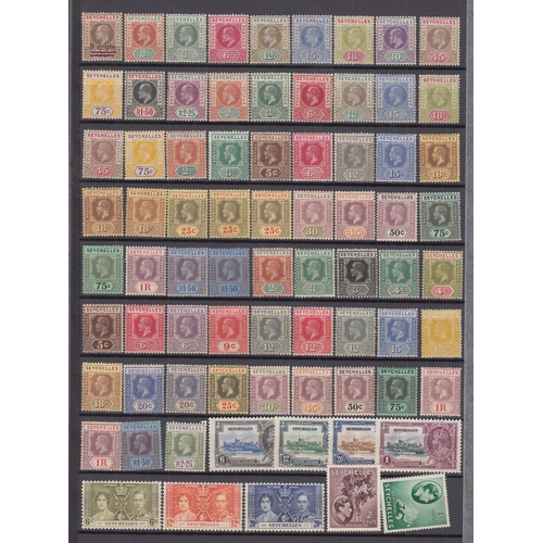 8 - STAMPS BRITISH COMMONWEALTH mint and used accumulation in brown stock book, QV to QEII with many par... 