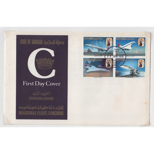 197 - AIRMAIL COVERS CONCORDE, a selection of 30 covers, mostly flown and four signed. Includes Bahrain & ... 