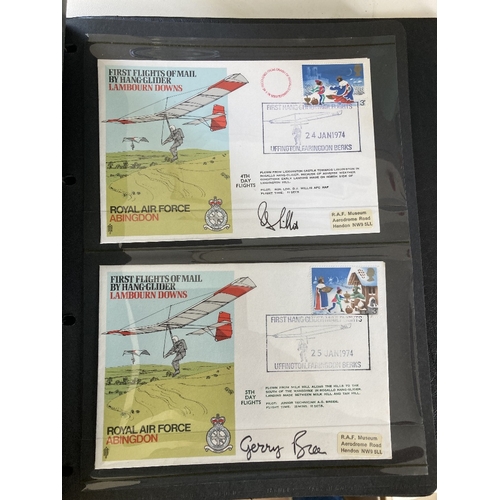 203 - POSTAL HISTORY Three Albums of RAF covers many of them signed with good signatures noted Douglas Bad... 