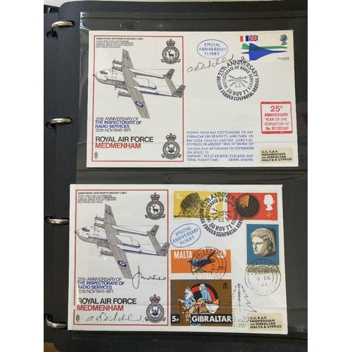 203 - POSTAL HISTORY Three Albums of RAF covers many of them signed with good signatures noted Douglas Bad... 