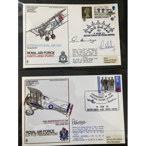 203 - POSTAL HISTORY Three Albums of RAF covers many of them signed with good signatures noted Douglas Bad... 