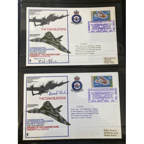 203 - POSTAL HISTORY Three Albums of RAF covers many of them signed with good signatures noted Douglas Bad... 